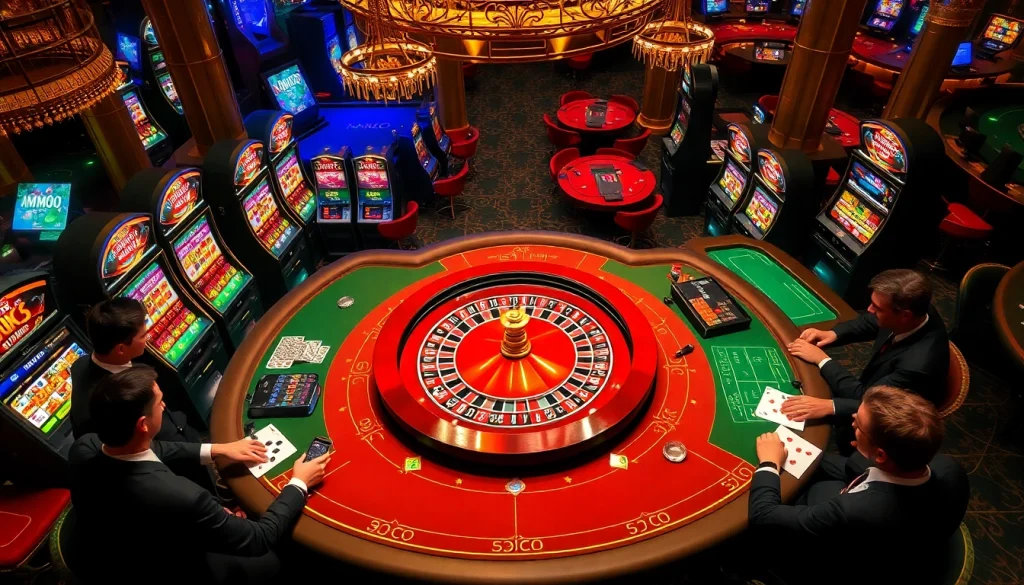 Experience the excitement at Nhà Cái MMOO's gaming table with players enjoying their favorite games.