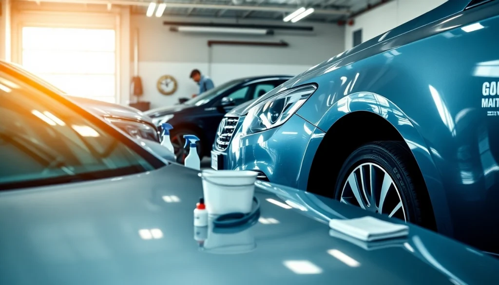 Experience exceptional car detailing near me with meticulously polished vehicles and workspace.