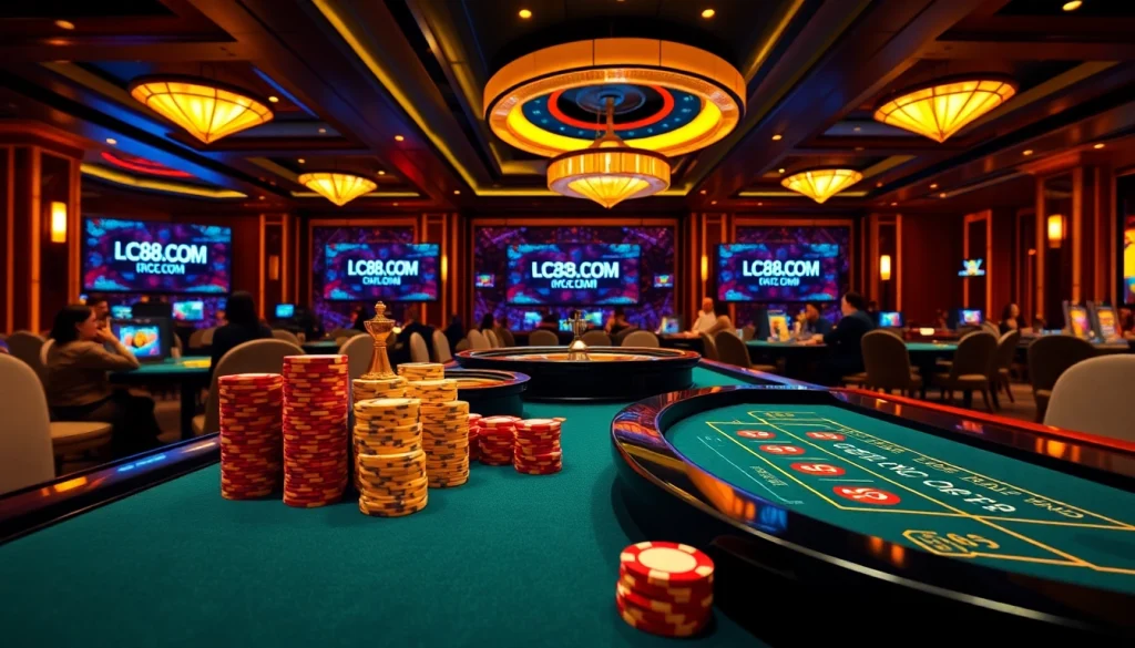Experience excitement at LC88.COM with vibrant casino tables and thrilling games.