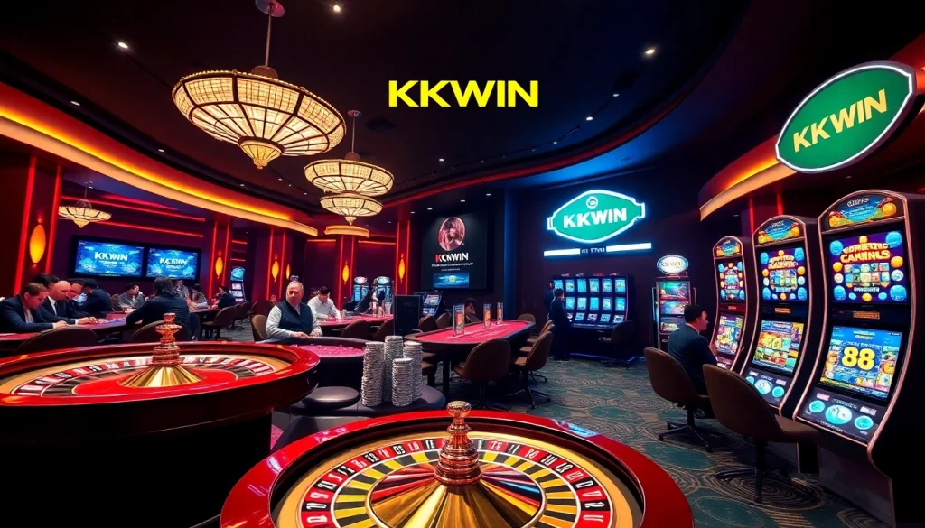Experience thrilling gameplay at KKWIN with vibrant digital slots and engaging casino tables.