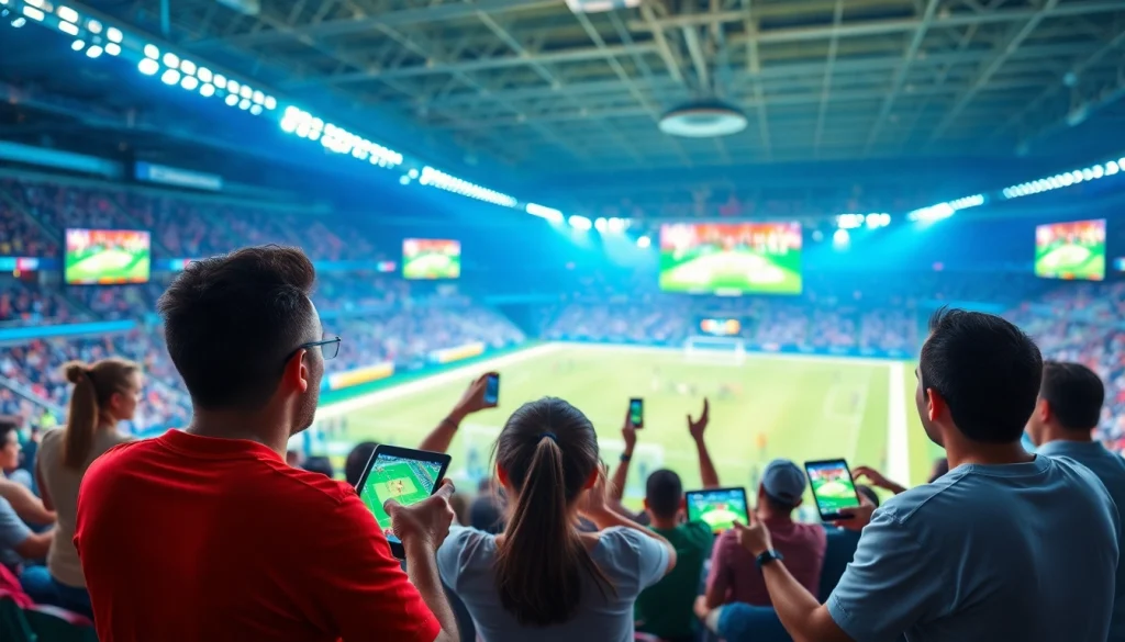 Experience 토토티비's high-quality sports streaming with engaged fans enjoying live matches on multiple devices.