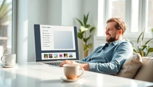 Transform your image to square using an innovative online tool in a modern workspace.