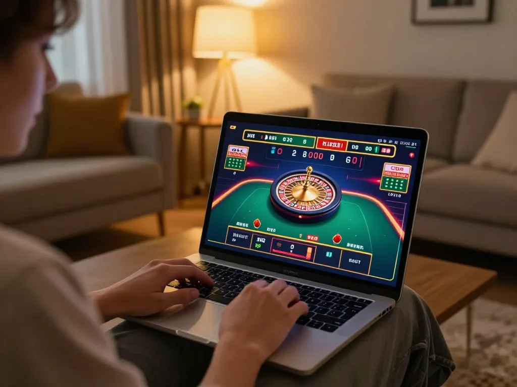 Immerse in 32win online casino gaming with live roulette at home, capturing excitement.