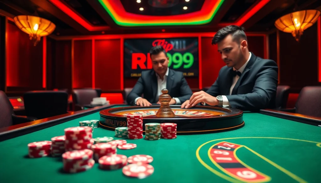 Experience the thrill of RR99 vip with high-stakes poker and luxury casino visuals.