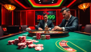 Experience the thrill of RR99 vip with high-stakes poker and luxury casino visuals.