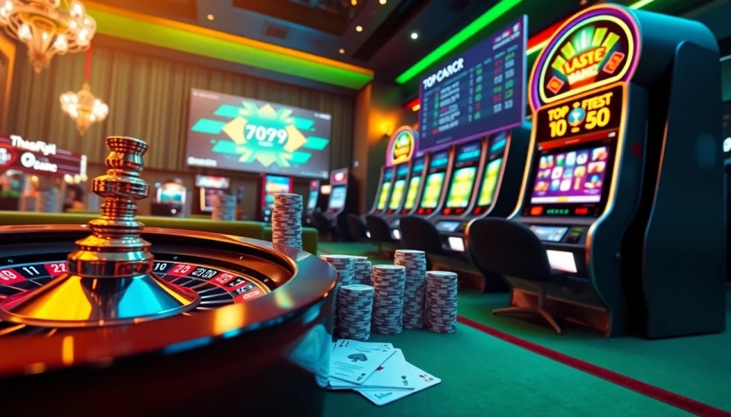 Experience thrilling online gaming at thabet.com with vibrant casino visuals showcasing roulette and poker action.