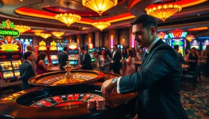 Players celebrate their wins at the table, highlighting the exhilarating ambiance at sunwin casino.