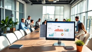 Enhance your workflow with hubspot crm free showcased in a modern office environment.