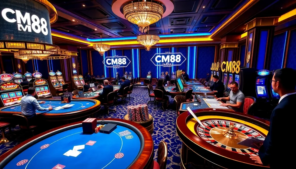 Players enjoying games at the CM88 casino, highlighting excitement and quality betting experiences.