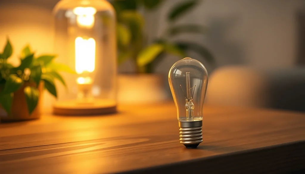 Illuminated g16 bulb enhancing a cozy home atmosphere with warm lighting.