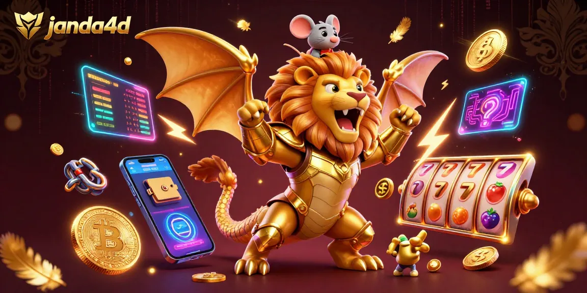 janda4d menghadirkan chimeras beruang emas, slot, dan koin crypto dalam ilustrasi kasino