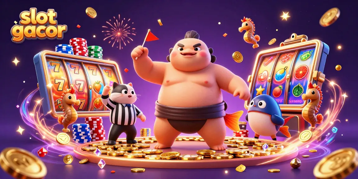 Engage with slot gacor featuring a lively underwater scene with a fugu character and dynamic casino elements.